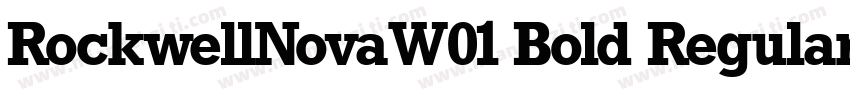 RockwellNovaW01 Bold Regular字体转换